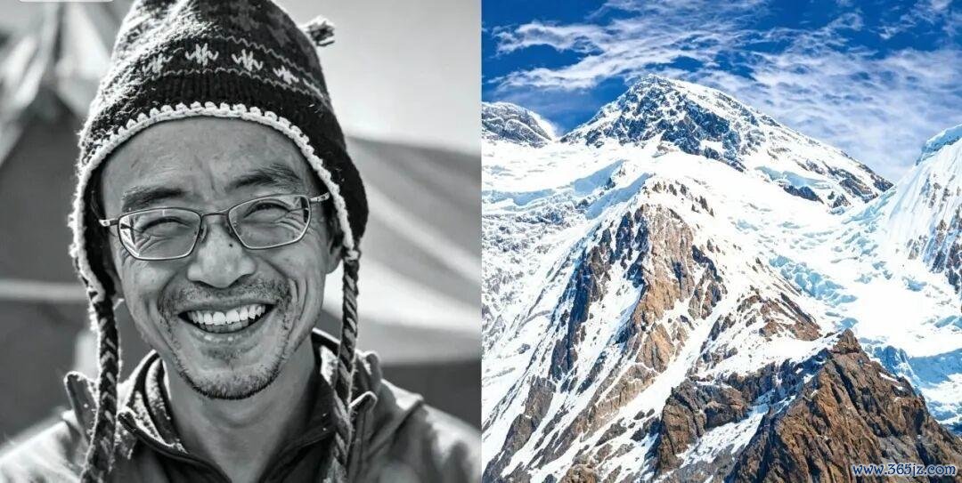 ▲中国登山家王钟（左）