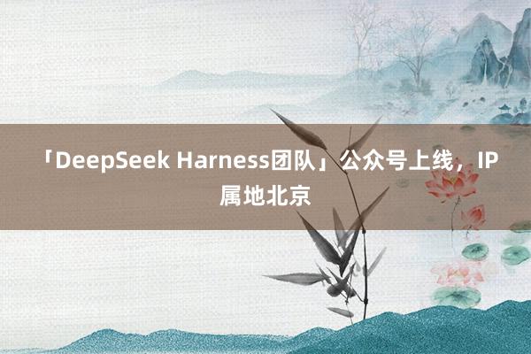 「DeepSeek Harness团队」公众号上线，IP属地北京
