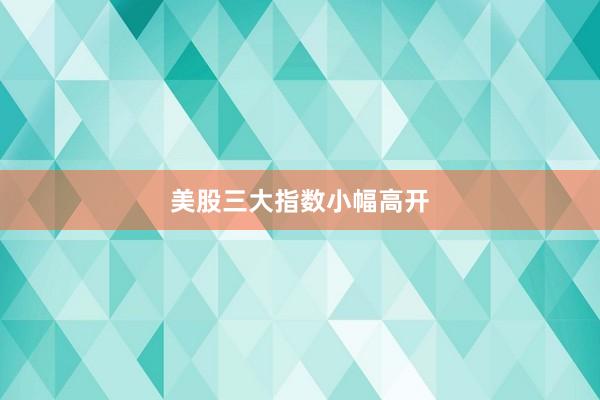 美股三大指数小幅高开
