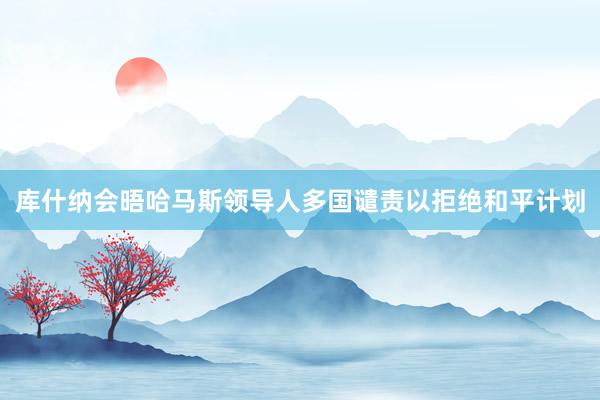 库什纳会晤哈马斯领导人　多国谴责以拒绝和平计划
