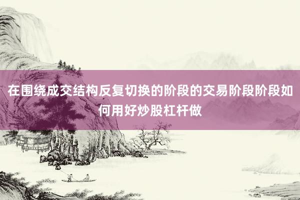 在围绕成交结构反复切换的阶段的交易阶段阶段如何用好炒股杠杆做