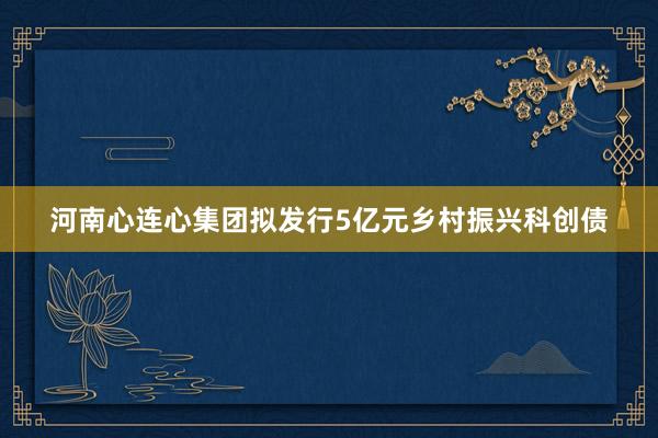 河南心连心集团拟发行5亿元乡村振兴科创债