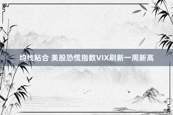 均线粘合 美股恐慌指数VIX刷新一周新高
