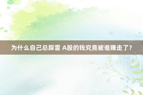 为什么自己总踩雷 A股的钱究竟被谁赚走了？